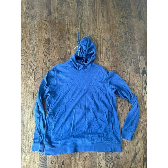 VINCE Men's Blue Pullover Hoodie Sweater 50% Modal 50% Pima- Size XL N0363 - Picture 3 of 7